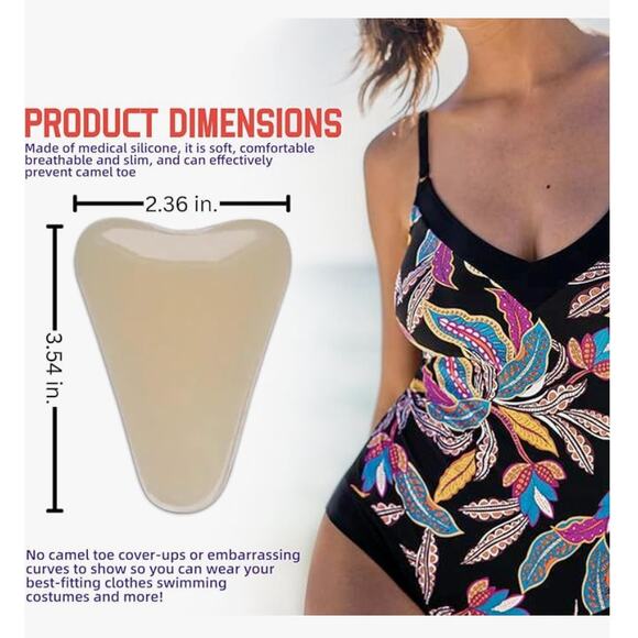 5 Pack Glue-Free Reusable Camel Toe Concealer Pads – 100% Food Grade Silicone - Picture 3 of 8